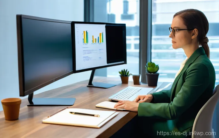 솔로프레너와 경쟁업체 분석 및 대응 - **Prompt:** A focused female solopreneur, approximately 30-35 years old, with her hair neatly tied b...