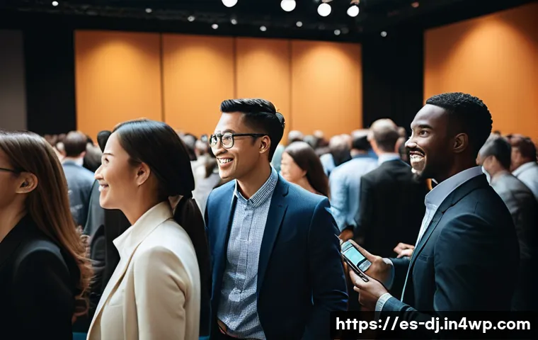 솔로프레너의 목표 달성을 위한 네트워킹 활용 - **Prompt 1: Dynamic Professional Conference Networking**
"A vibrant and bustling scene at a prof...