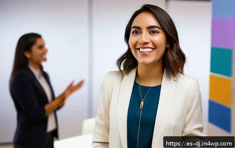 솔로프레너의 네트워킹 스킬 업그레이드 - A confident young professional woman delivering an elevator pitch at a modern networking event in a ...
