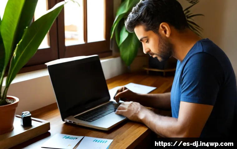 솔로프레너를 위한 시간 관리 팁 - Photorealistic home office scene of a focused Spanish-speaking solopreneur using a simple paper plan...